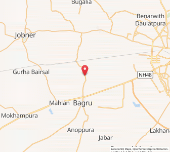 Map of Begas, Rajasthan