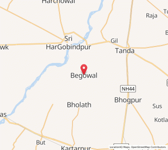 Map of Begowal, Punjab