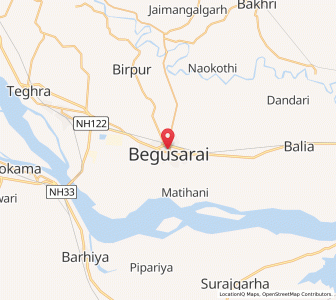 Map of Begusarai, Bihar