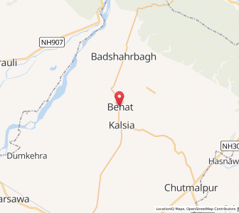 Map of Behat, Uttar Pradesh