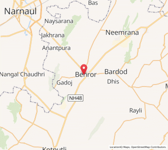 Map of Behror, Rajasthan