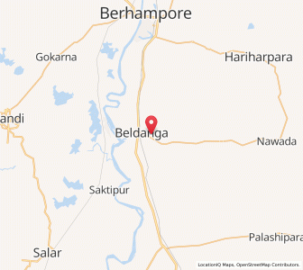 Map of Beldanga, West Bengal