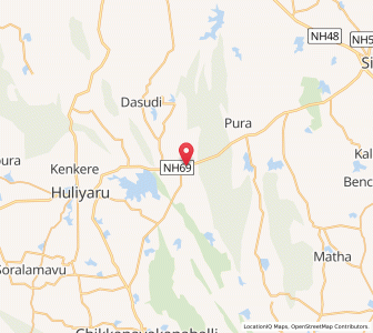 Map of Bellara, Karnataka