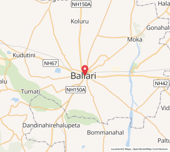 Map of Bellary, Karnataka