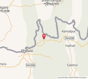 Map of Belphabari, Tripura