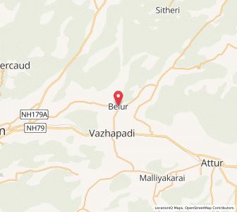 Map of Belūr, Tamil Nadu