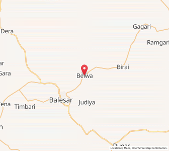 Map of Belwa, Rajasthan