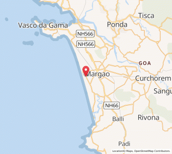 Map of Benaulim, Goa