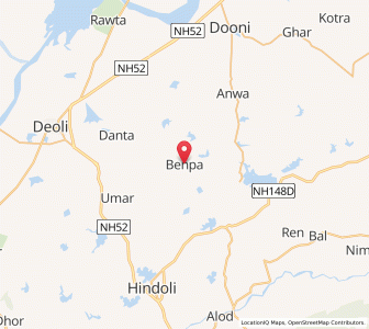 Map of Benpa, Rajasthan