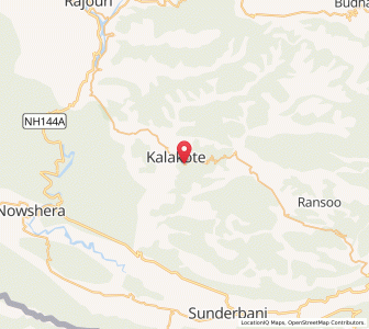 Map of Berog, Kashmir