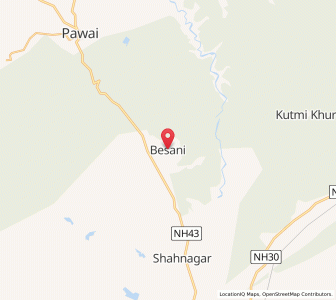 Map of Besani, Madhya Pradesh