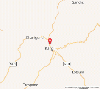 Map of Bethang, Kashmir