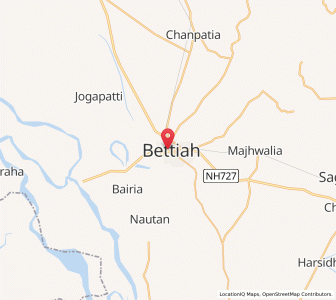 Map of Bettiah, Bihar