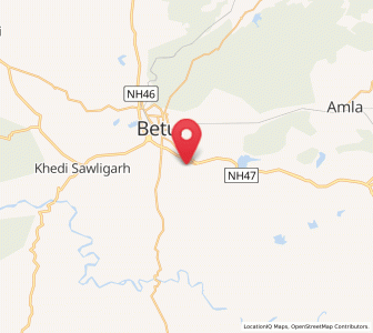 Map of Betul Bazar, Madhya Pradesh