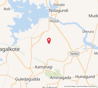 Map of Bevur, Karnataka