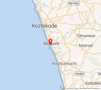 Map of Beypore, Kerala