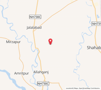 Map of Bhabar, Uttar Pradesh