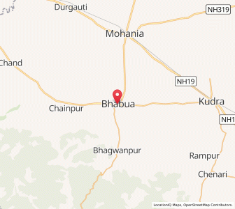 Map of Bhabhua, Bihar