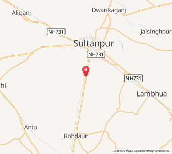 Map of Bhada, Uttar Pradesh