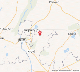 Map of Bhadarra, Madhya Pradesh