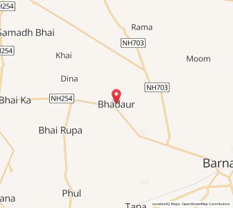 Map of Bhadaur, Punjab