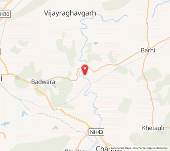 Map of Bhadora, Madhya Pradesh