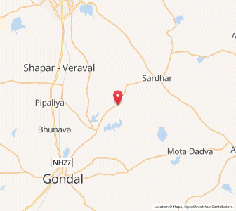 Map of Bhadva, Gujarat