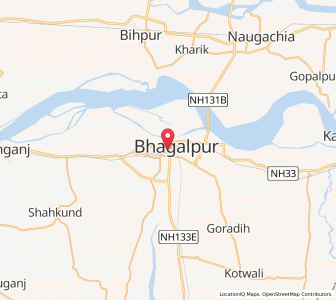 Map of Bhagalpur, Uttar Pradesh