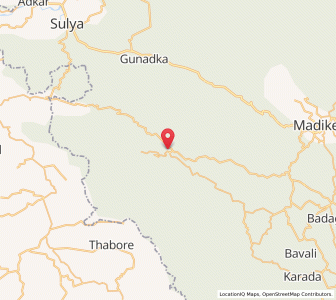 Map of Bhagamandala, Karnataka