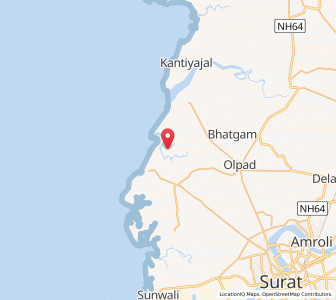 Map of Bhagwa, Gujarat