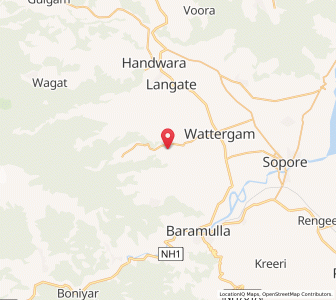Map of Bhaikpur, Kashmir