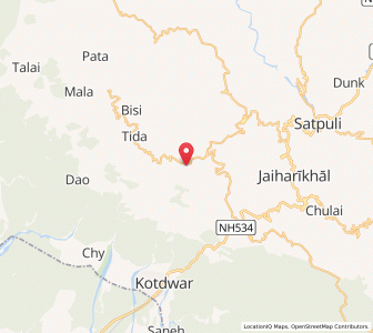 Map of Bhairgaon, Uttarakhand