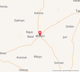 Map of Bhaleri, Rajasthan