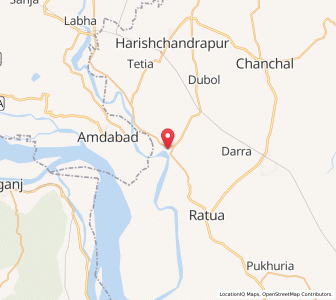 Map of Bhaluka, West Bengal