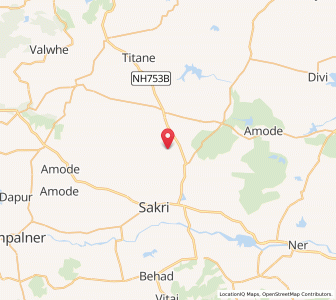 Map of Bhamer, Maharashtra
