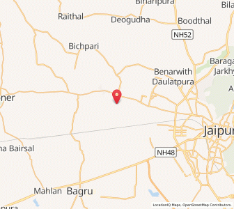 Map of Bhamori, Rajasthan