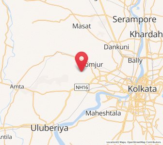 Map of Bhandardaha, West Bengal