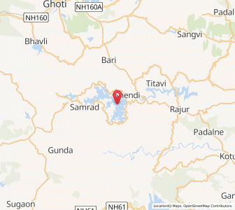 Map of Bhandardara, Maharashtra