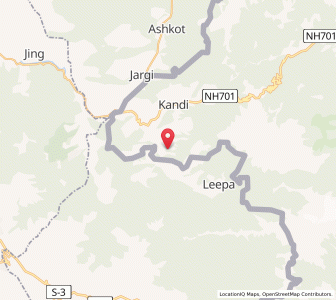 Map of Bhandars, Kashmir