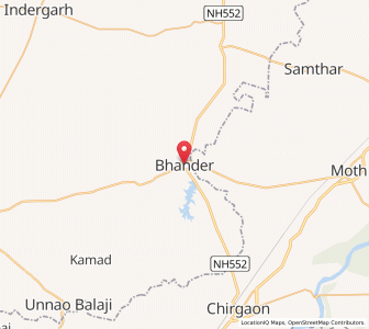 Map of Bhander, Madhya Pradesh