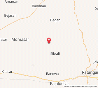 Map of Bhanida, Rajasthan