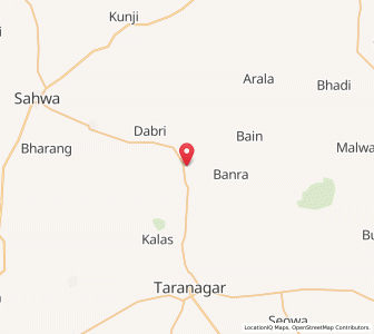 Map of Bhanin, Rajasthan