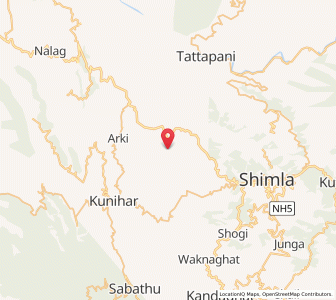 Map of Bhanon, Himachal Pradesh