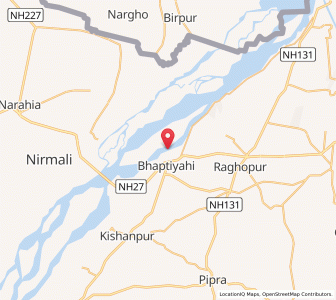 Map of Bhaptiahi, Bihar