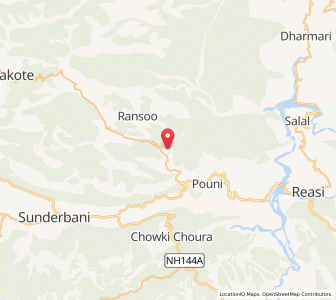 Map of Bharakh, Kashmir