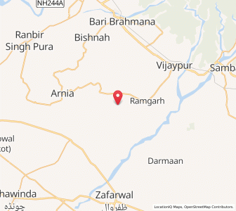 Map of Bharari, Kashmir