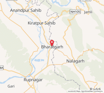 Map of Bharatgarh, Punjab