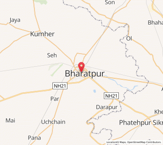 Map of Bharatpur, Rajasthan
