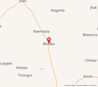 Map of Bharka, Rajasthan