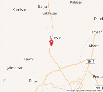 Map of Bharru, Rajasthan